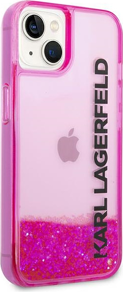 Kryt Karl Lagerfeld KLHCP14MLCKVF Apple iPhone 14 Plus / 15 Plus pink hardcase Liquid Glitter Elong