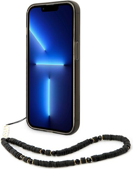 Kryt Guess GUHCP14LHGCOHK Apple iPhone 14 Pro black hardcase Translucent Pearl Strap