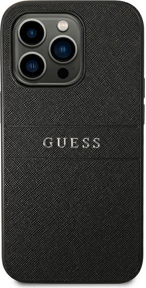 Kryt Guess GUHCP14LPSASBBK Apple iPhone 14 Pro black Saffiano Strap