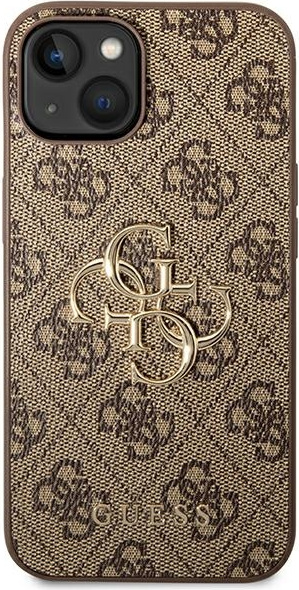 Kryt Guess GUHCP14S4GMGBR Apple iPhone 14 brown hardcase 4G Big Metal Logo