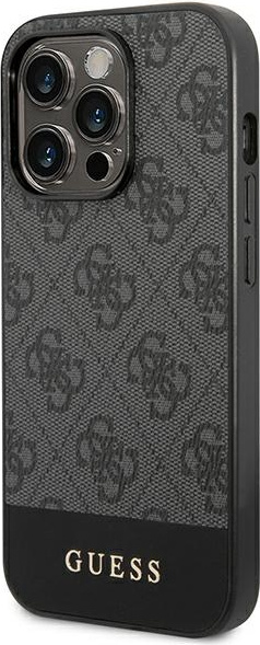 Kryt Guess GUHCP14XG4GLGR Apple iPhone 14 Pro Max grey hard case 4G Stripe Collection