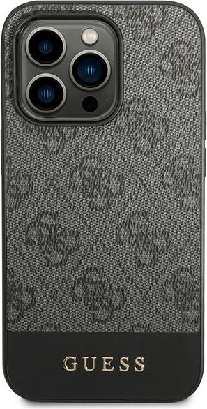 Kryt Guess GUHCP14XG4GLGR Apple iPhone 14 Pro Max grey hard case 4G Stripe Collection