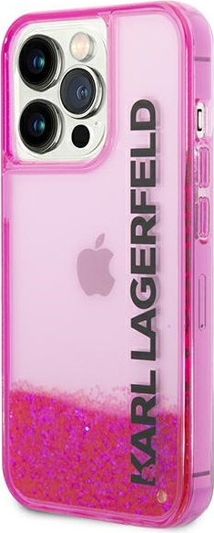 Kryt Karl Lagerfeld KLHCP14LLCKVF Apple iPhone 14 Pro pink hardcase Liquid Glitter Elong