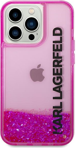 Kryt Karl Lagerfeld KLHCP14LLCKVF Apple iPhone 14 Pro pink hardcase Liquid Glitter Elong