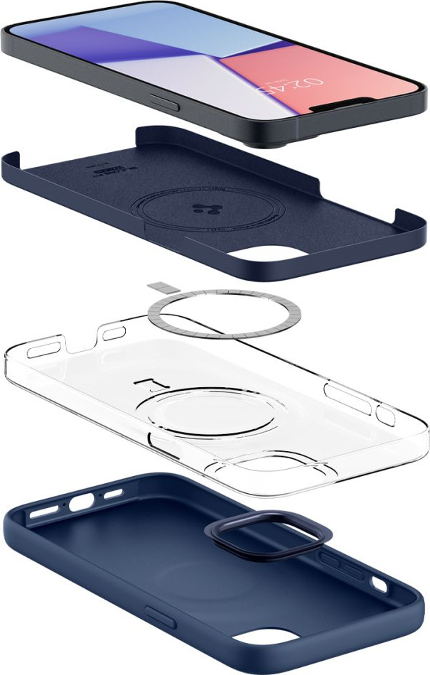 Kryt Spigen Silicone Fit Mag MagSafe Apple iPhone 14 Plus / 15 Plus Navy Blue
