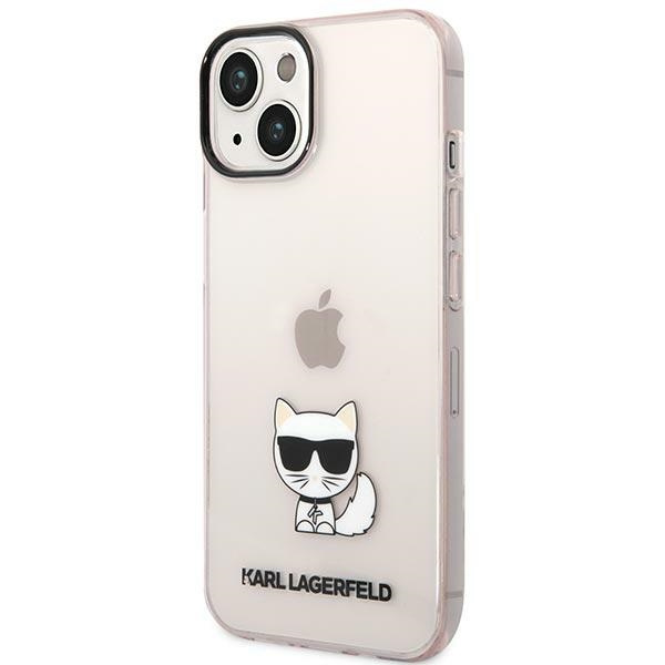 Kryt Karl Lagerfeld KLHCP14MCTTRI Apple iPhone 14 Plus / 15 Plus hardcase pink Transparent Choupette Body