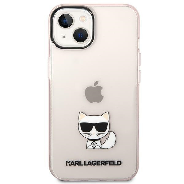 Kryt Karl Lagerfeld KLHCP14MCTTRI Apple iPhone 14 Plus / 15 Plus hardcase pink Transparent Choupette Body