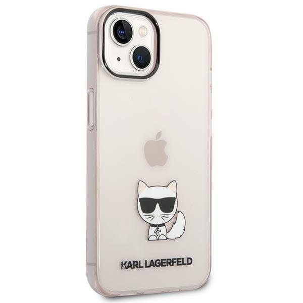 Kryt Karl Lagerfeld KLHCP14MCTTRI Apple iPhone 14 Plus / 15 Plus hardcase pink Transparent Choupette Body