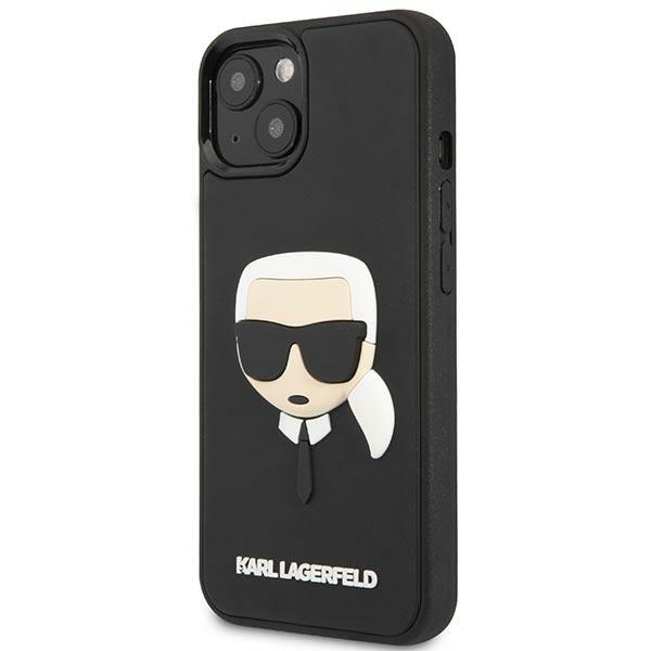 Kryt Karl Lagerfeld KLHCP14MKH3DBK Apple iPhone 14 Plus / 15 Plus black hardcase 3D Rubber Karl`s Head