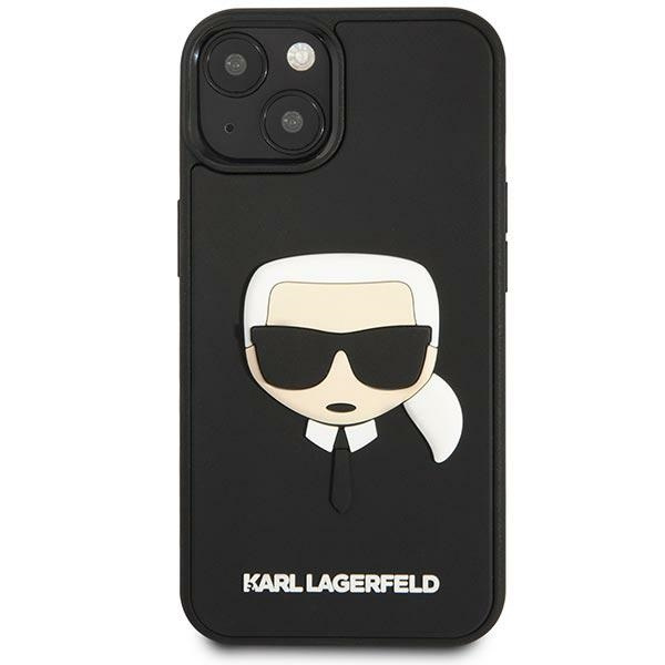 Kryt Karl Lagerfeld KLHCP14MKH3DBK Apple iPhone 14 Plus / 15 Plus black hardcase 3D Rubber Karl`s Head
