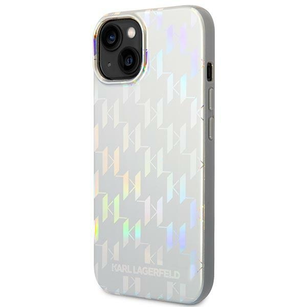 Kryt Karl Lagerfeld KLHCP14MLGMMSV3 Apple iPhone 14 Plus / 15 Plus hardcase silver Monogram Iridescent