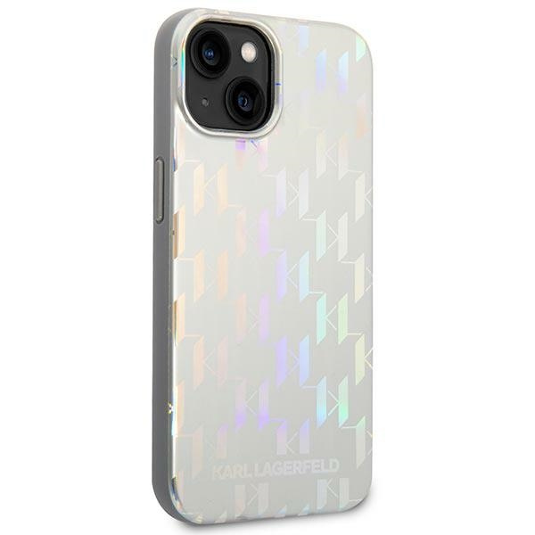 Kryt Karl Lagerfeld KLHCP14MLGMMSV3 Apple iPhone 14 Plus / 15 Plus hardcase silver Monogram Iridescent