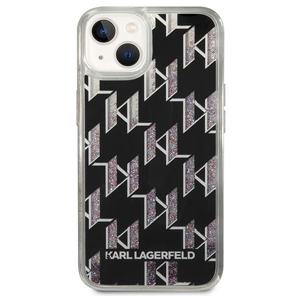 Kryt Karl Lagerfeld KLHCP14SLMNMK Apple iPhone 14 hardcase black Liquid Glitter Monogram