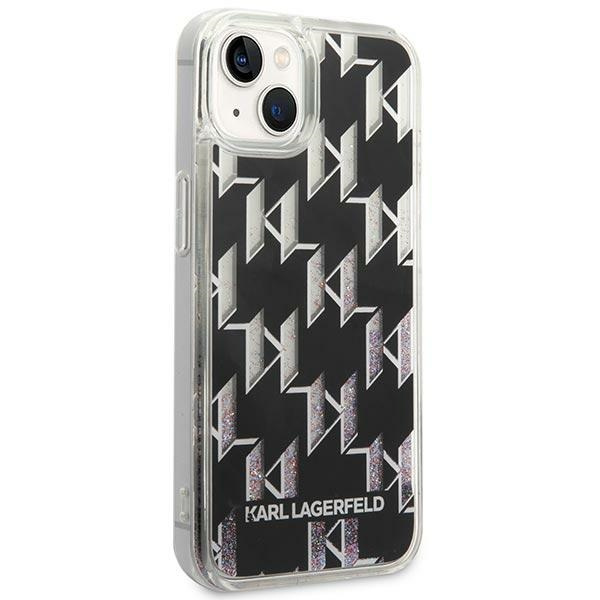 Kryt Karl Lagerfeld KLHCP14SLMNMK Apple iPhone 14 hardcase black Liquid Glitter Monogram