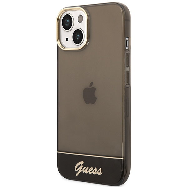 Kryt Guess GUHCP14MHGCOK Apple iPhone 14 Plus / 15 Plus black hardcase Translucent