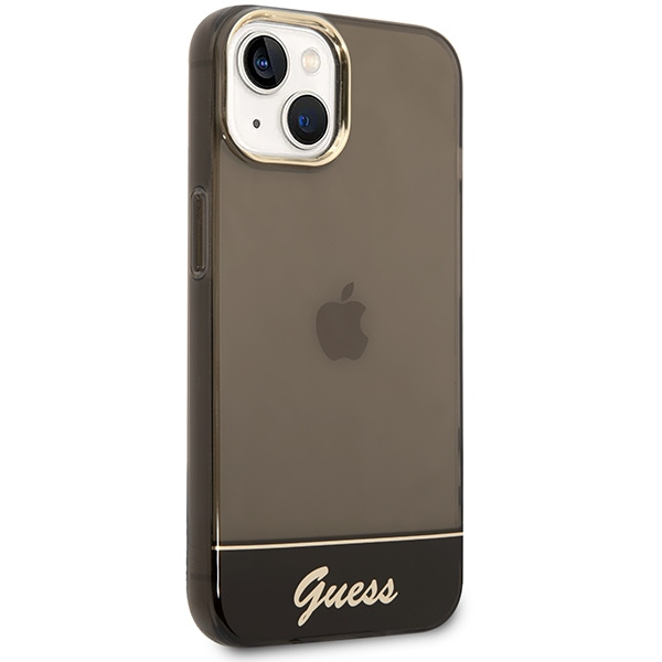 Kryt Guess GUHCP14MHGCOK Apple iPhone 14 Plus / 15 Plus black hardcase Translucent