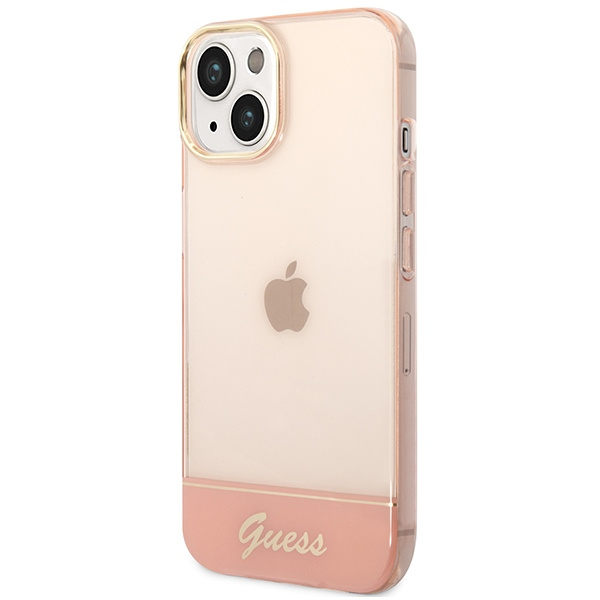 Kryt Guess GUHCP14MHGCOP Apple iPhone 14 Plus / 15 Plus pink hardcase Translucent