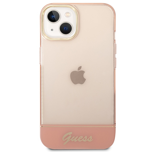 Kryt Guess GUHCP14MHGCOP Apple iPhone 14 Plus / 15 Plus pink hardcase Translucent