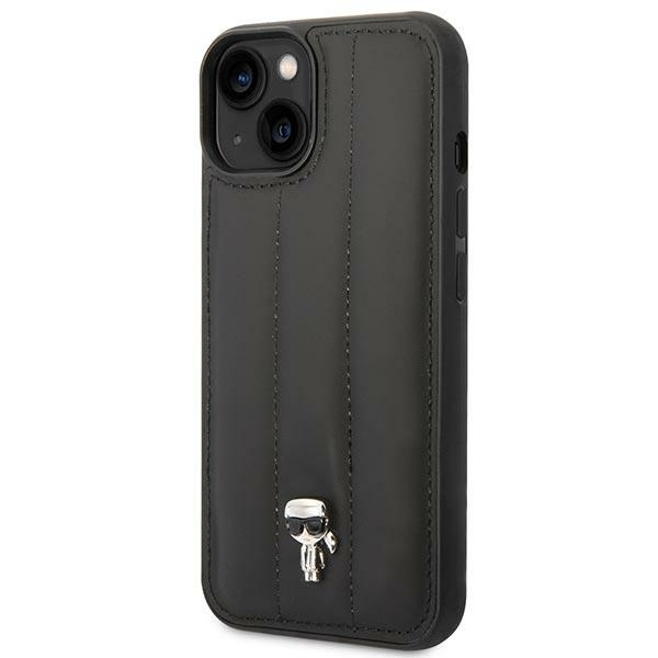 Kryt Karl Lagerfeld KLHCP14SPSQPK Apple iPhone 14 hardcase black Puffy Ikonik Pin