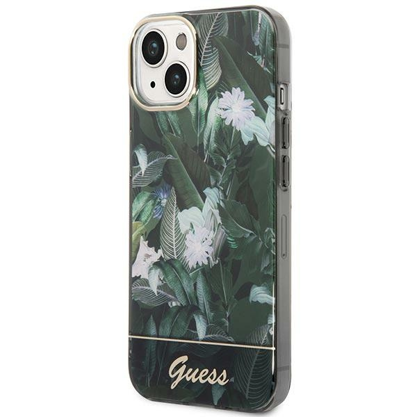Kryt Guess GUHCP14MHGJGHA Apple iPhone 14 Plus / 15 Plus green hardcase Jungle Collection