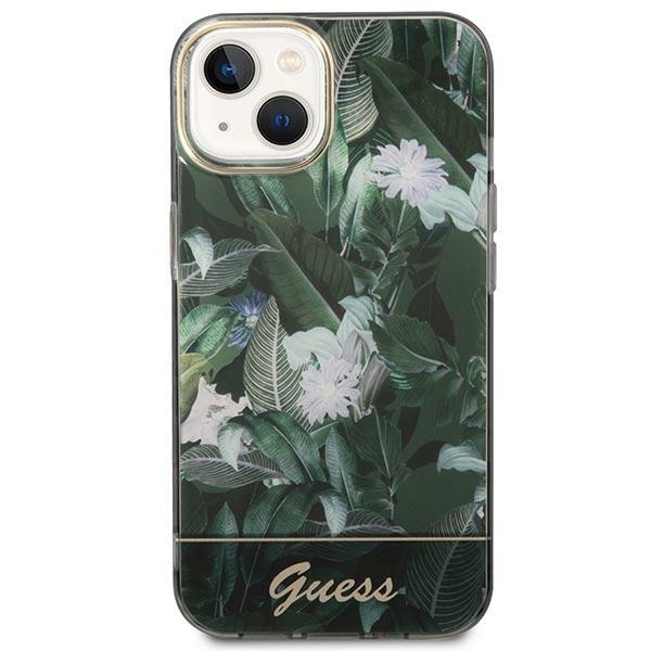 Kryt Guess GUHCP14MHGJGHA Apple iPhone 14 Plus / 15 Plus green hardcase Jungle Collection
