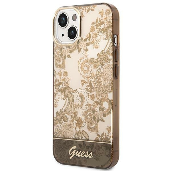 Kryt Guess GUHCP14MHGPLHC Apple iPhone 14 Plus / 15 Plus ochre hardcase Porcelain Collection