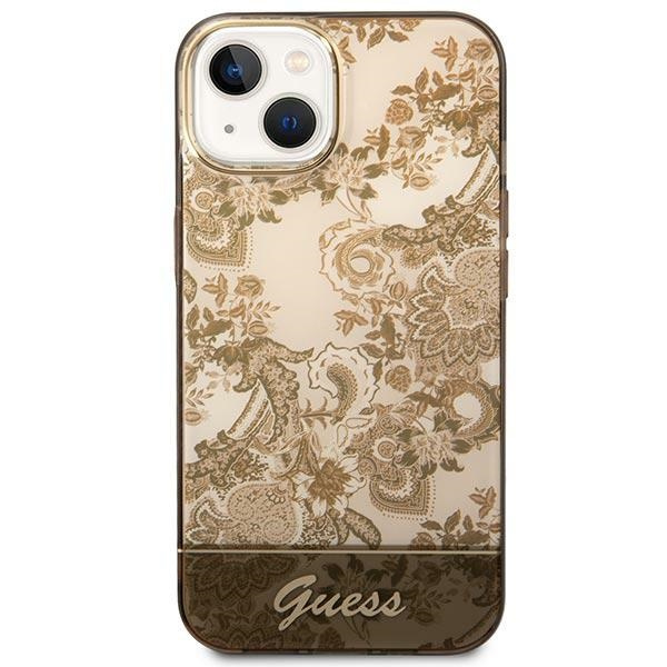 Kryt Guess GUHCP14MHGPLHC Apple iPhone 14 Plus / 15 Plus ochre hardcase Porcelain Collection