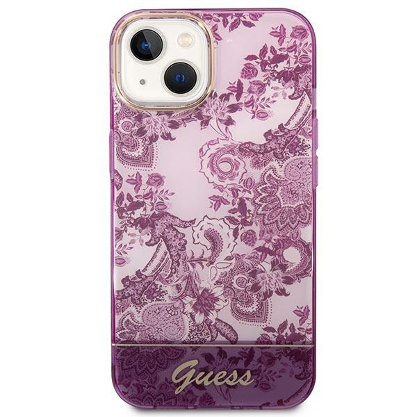 Kryt Guess GUHCP14MHGPLHF Apple iPhone 14 Plus / 15 Plus fuschia hardcase Porcelain Collection