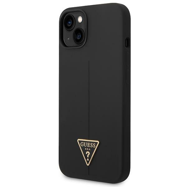 Kryt Guess GUHCP14MSLTGK Apple iPhone 14 Plus / 15 Plus black hardcase Silicone Triangle