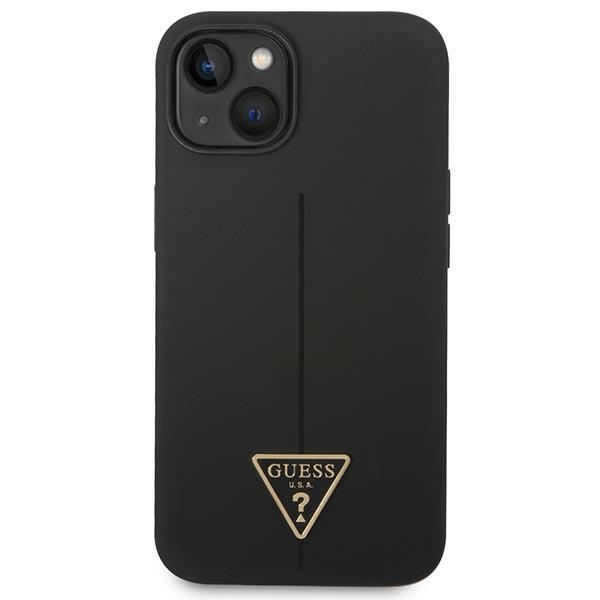 Kryt Guess GUHCP14MSLTGK Apple iPhone 14 Plus / 15 Plus black hardcase Silicone Triangle