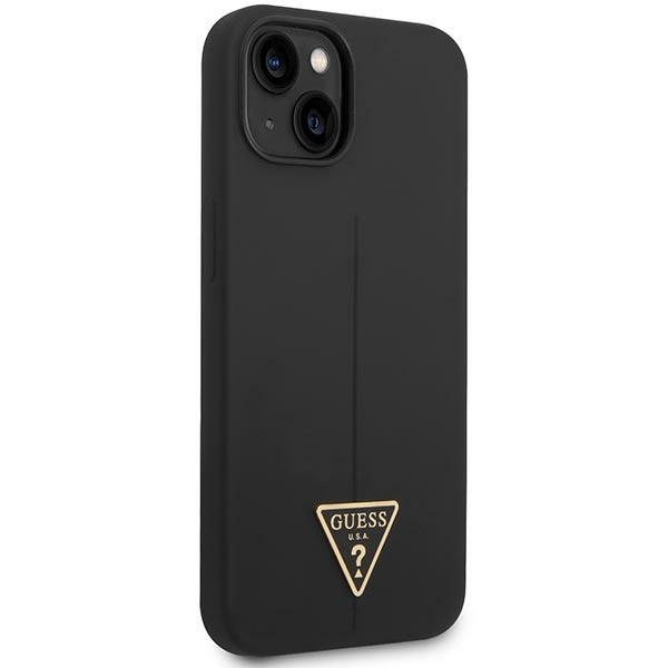 Kryt Guess GUHCP14MSLTGK Apple iPhone 14 Plus / 15 Plus black hardcase Silicone Triangle