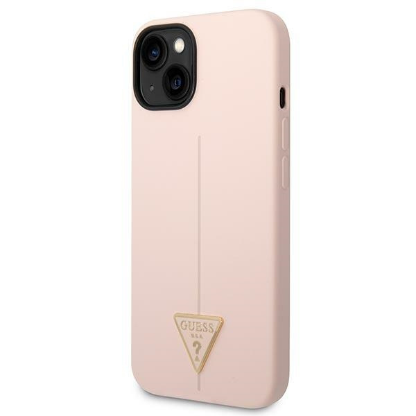 Kryt Guess GUHCP14MSLTGP Apple iPhone 14 Plus / 15 Plus pink hardcase Silicone Triangle