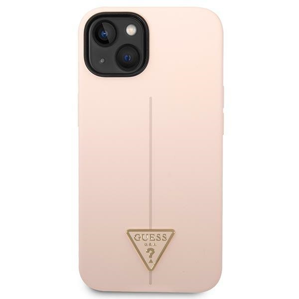 Kryt Guess GUHCP14MSLTGP Apple iPhone 14 Plus / 15 Plus pink hardcase Silicone Triangle