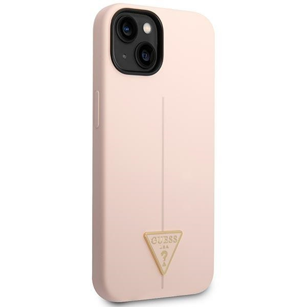 Kryt Guess GUHCP14MSLTGP Apple iPhone 14 Plus / 15 Plus pink hardcase Silicone Triangle