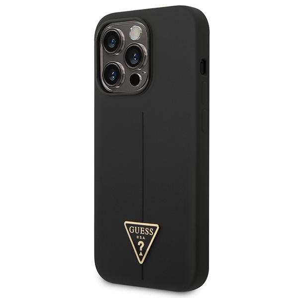 Kryt Guess GUHCP14XSLTGK Apple iPhone 14 Pro Max black hardcase Silicone Triangle