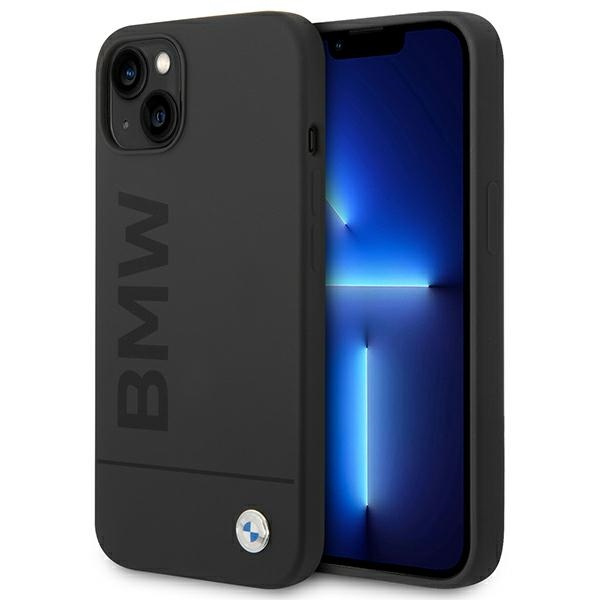 Kryt BMW BMHMP14MSLBLBK Apple iPhone 14 Plus / 15 Plus black hardcase Silicone Signature Logo Magsafe