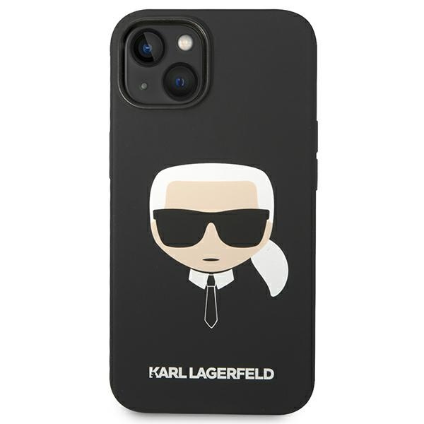 Kryt Karl Lagerfeld KLHCP14MSLKHBK Apple iPhone 14 Plus / 15 Plus hardcase black Silicone Karl`s Head