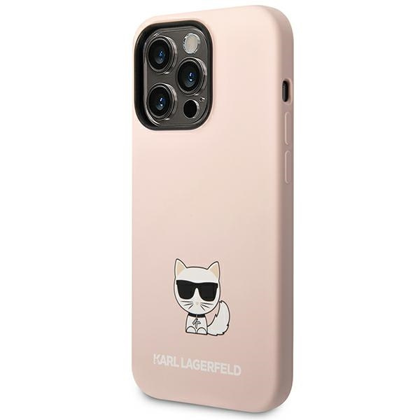 Kryt Karl Lagerfeld KLHCP14XSLCTPI Apple iPhone 14 Pro Max hardcase light pink Silicone Choupette Body