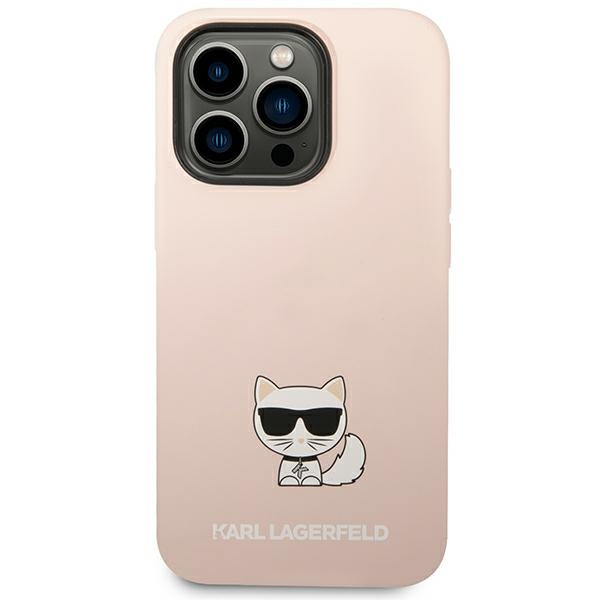 Kryt Karl Lagerfeld KLHCP14XSLCTPI Apple iPhone 14 Pro Max hardcase light pink Silicone Choupette Body