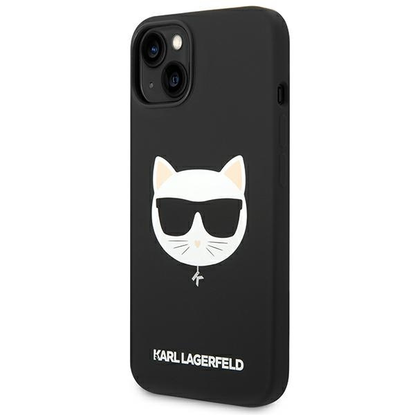 Kryt Karl Lagerfeld KLHMP14MSLCHBK Apple iPhone 14 Plus / 15 Plus hardcase black Silicone Choupette Head Magsafe