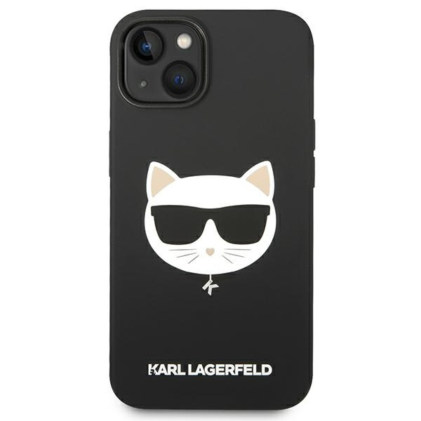 Kryt Karl Lagerfeld KLHMP14MSLCHBK Apple iPhone 14 Plus / 15 Plus hardcase black Silicone Choupette Head Magsafe