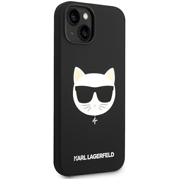 Kryt Karl Lagerfeld KLHMP14MSLCHBK Apple iPhone 14 Plus / 15 Plus hardcase black Silicone Choupette Head Magsafe
