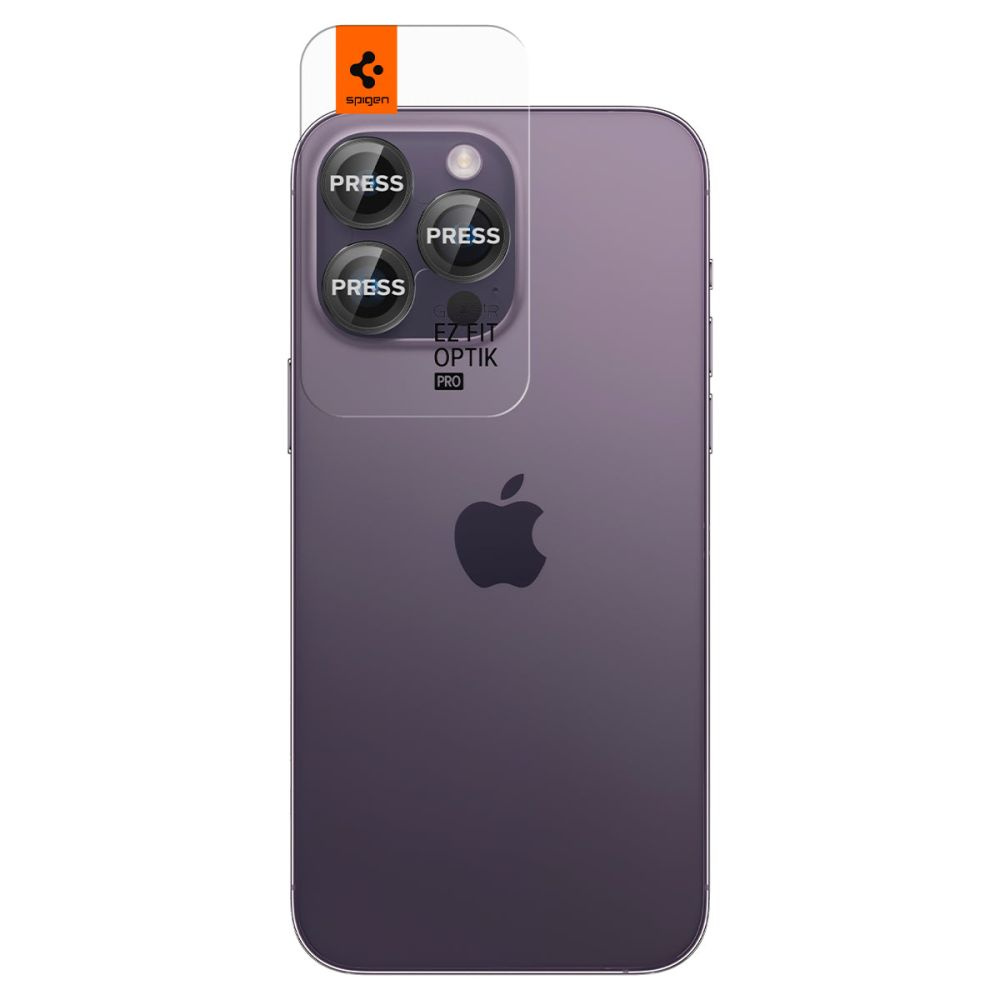 Kryt Spigen Optik.tr ez Fit Camera Protector Apple iPhone 14 Pro / 14 Pro Max / 15 Pro / 15 Pro Max / 16 Pro / 16 Pro Max / 17 Pro / 17 Pro Max Black [2 PACK]