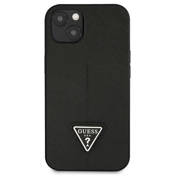 Kryt Guess GUHCP13SPSATLK Apple iPhone 13 mini black hardcase Saffiano Triangle Logo