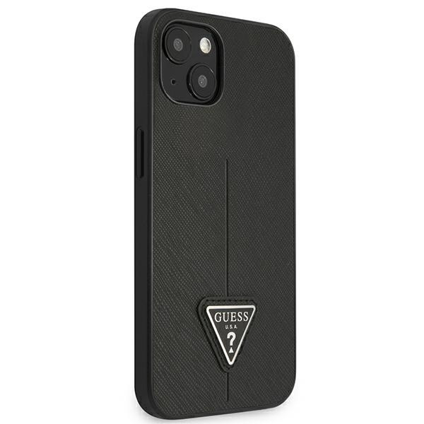 Kryt Guess GUHCP13SPSATLK Apple iPhone 13 mini black hardcase Saffiano Triangle Logo