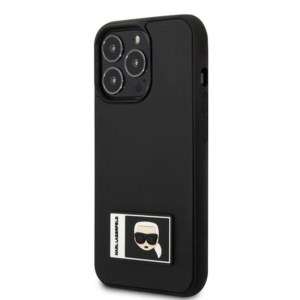 Kryt Karl Lagerfeld KLHCP13L3DKPK Apple iPhone 13 Pro black hardcase Ikonik Patch