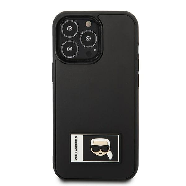 Kryt Karl Lagerfeld KLHCP13L3DKPK Apple iPhone 13 Pro black hardcase Ikonik Patch