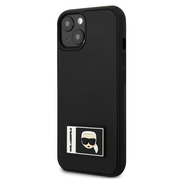 Kryt Karl Lagerfeld KLHCP13M3DKPK Apple iPhone 13 black hardcase Ikonik Patch