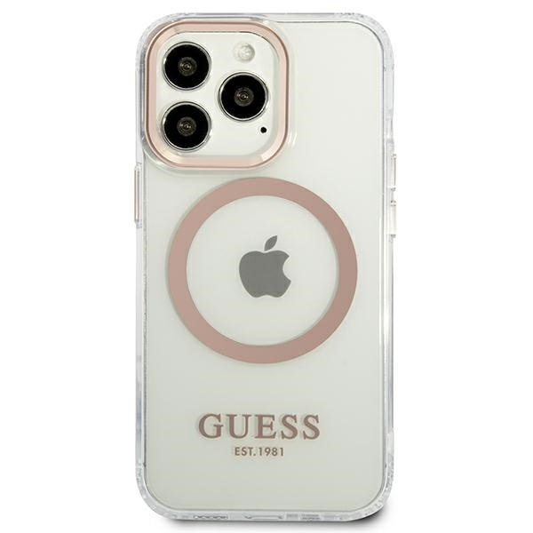 Kryt Guess GUHMP13XHTRMD Apple iPhone 13 Pro Max gold hard case Metal Outline Magsafe