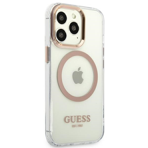 Kryt Guess GUHMP13XHTRMD Apple iPhone 13 Pro Max gold hard case Metal Outline Magsafe